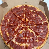 "Family Combo" Large 1 topping pizza, 6 pieces wings, 6 garlic knots & 2 liter soda.